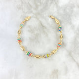 Pulso Rustico 4.75gr / 18cm / 5mm Cauchos Colores Verde Oro Amarillo *