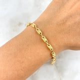 Pulso Rustio Tornillo 5.8gr / 19cm / 5mm Liso Oro Amarillo 18K