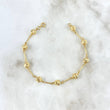 Pulso Tipo Militar 4.5gr / 19cm / 6mm Bolas Diamantadas Oro Amarillo