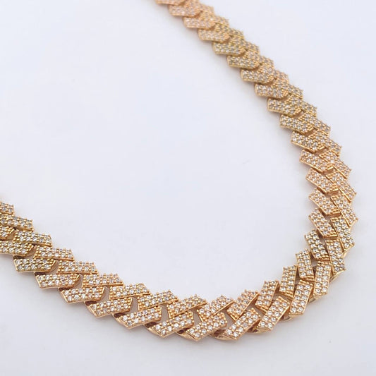 Cadena Cubana 74.2gr / 61.3cm / 8mm Oro Amarillo 18K +