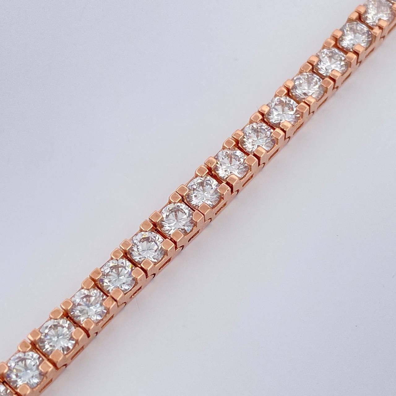 Pulso Tennis 12.65gr / 16.5cm / 3mm Oro Rosa 18K %
