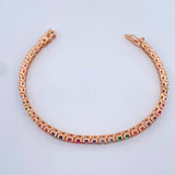 Pulso Tennis 13.5gr / 15.9cm / 3mm Oro Rosa 18K %