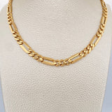 Cadena Figaro 31.25gr / 61.8cm / 7mm Oro Amarillo 18K +