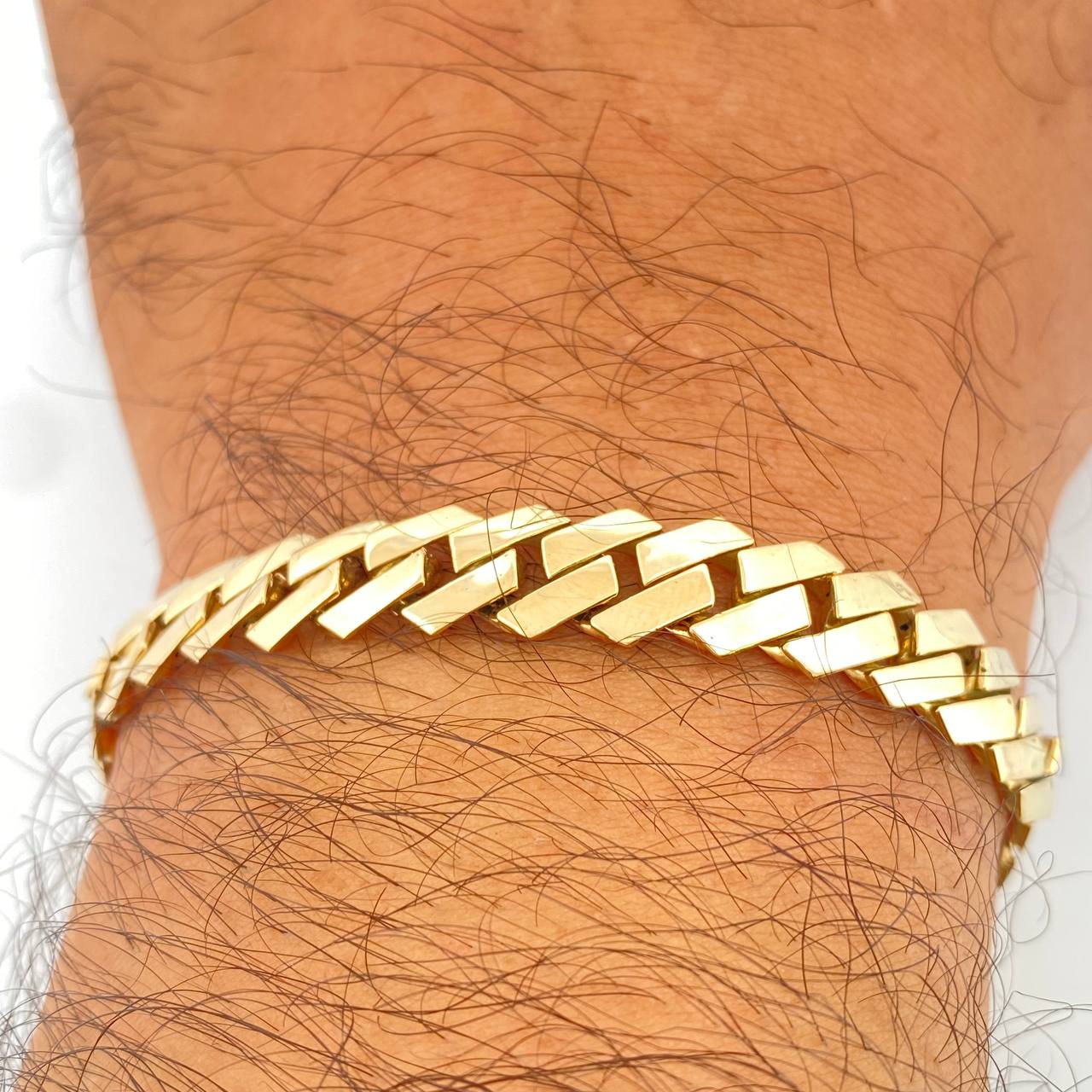 Pulso Cubano 19.25gr / 20cm / 8mm Oro Amarillo 18K +