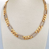 Cadena Figaro 42.55gr / 61.5cm / 7mm Oro Amarillo 18K +