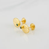 Topos Grano de Café 1.1g / 7.6mm Oro Amarillo 18K