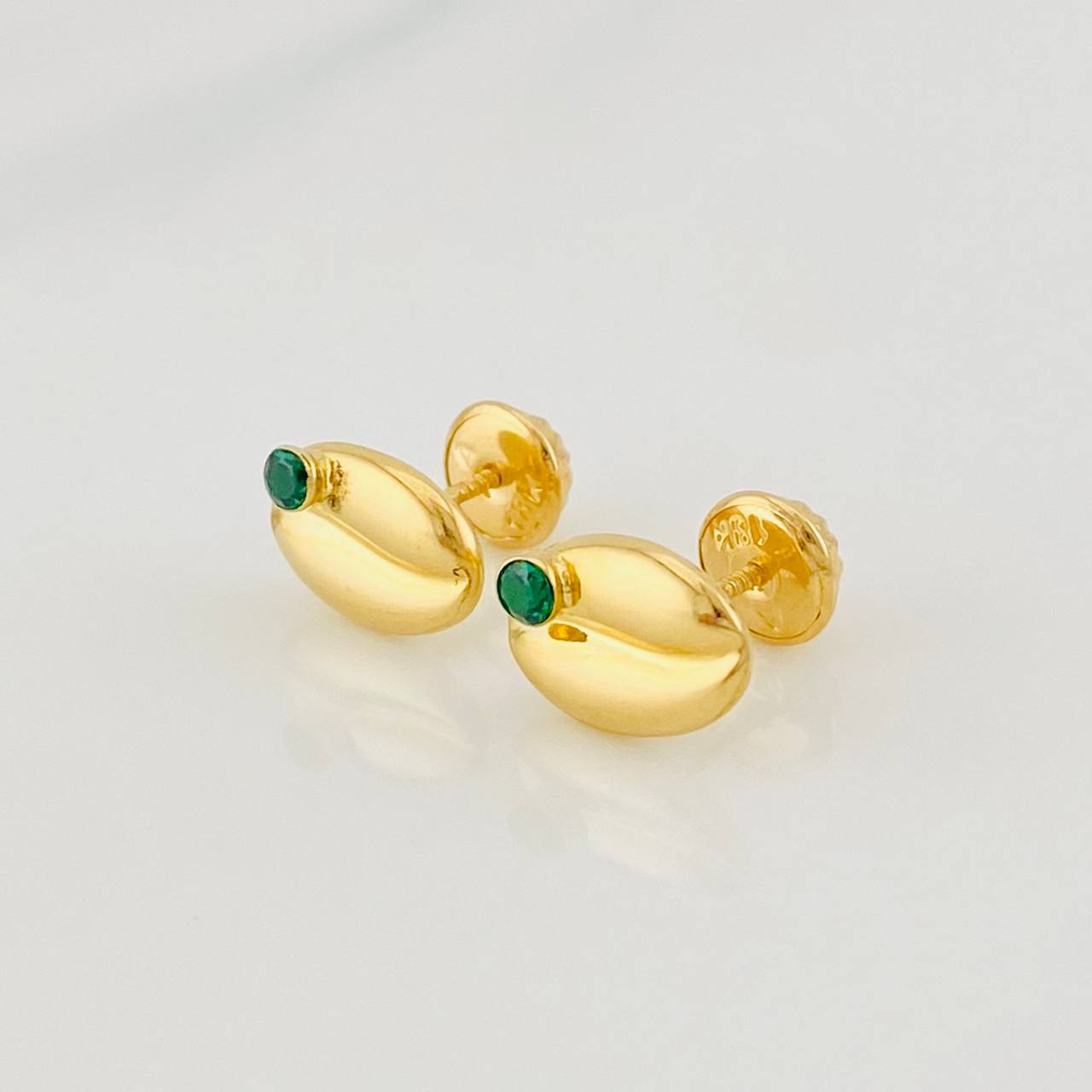 Topos Grano de Café 0.8g / 6.6mm Oro Amarillo 18K
