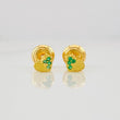 Topos Corazón Medio Destello 0.6g / 3.9mm Oro Amarillo 18K