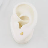 Topos Corazón Medio Destello 0.65g / 4mm Oro Amarillo 18K