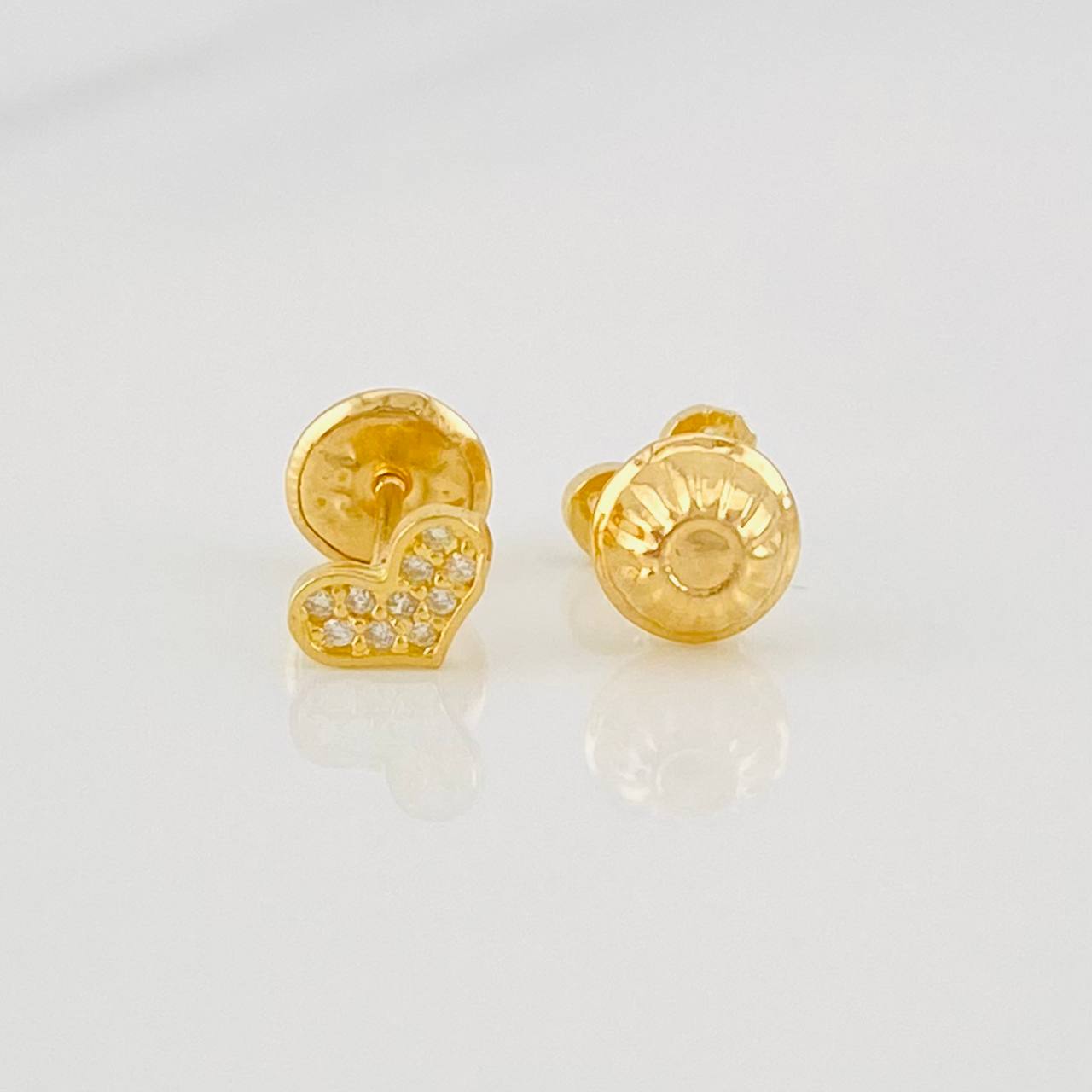 Topos Corazón 0.6g / 3.8mm Oro Amarillo 18K