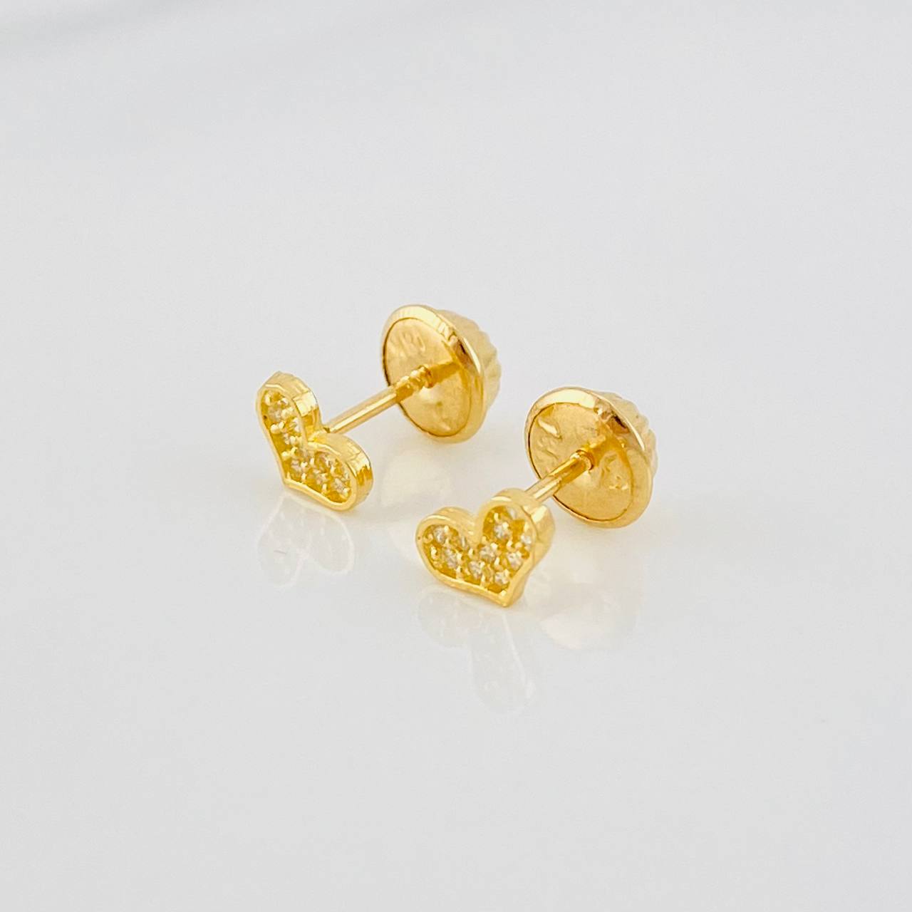 Topos Corazón 0.6g / 3.8mm Oro Amarillo 18K