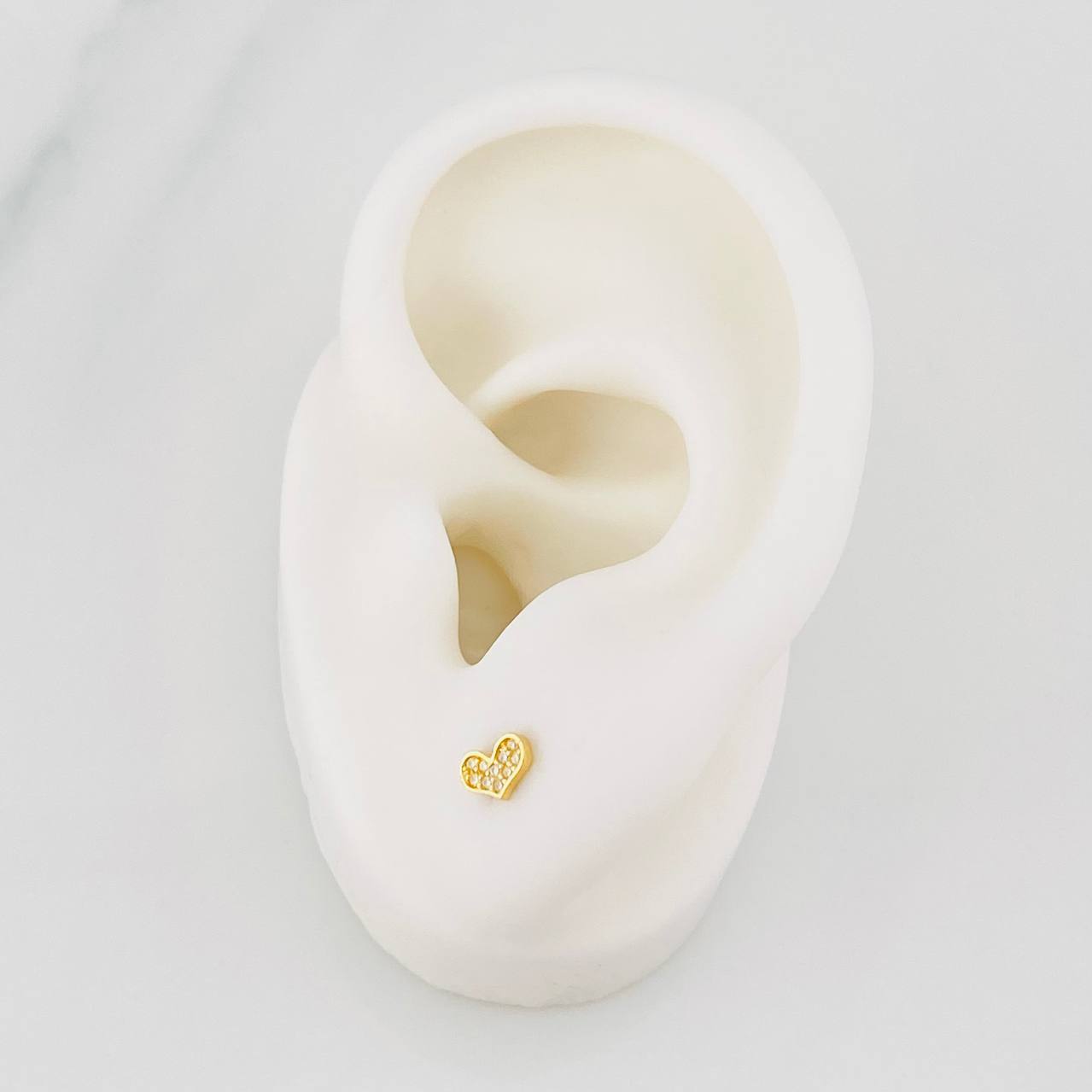 Topos Corazón 0.6g / 3.8mm Oro Amarillo 18K