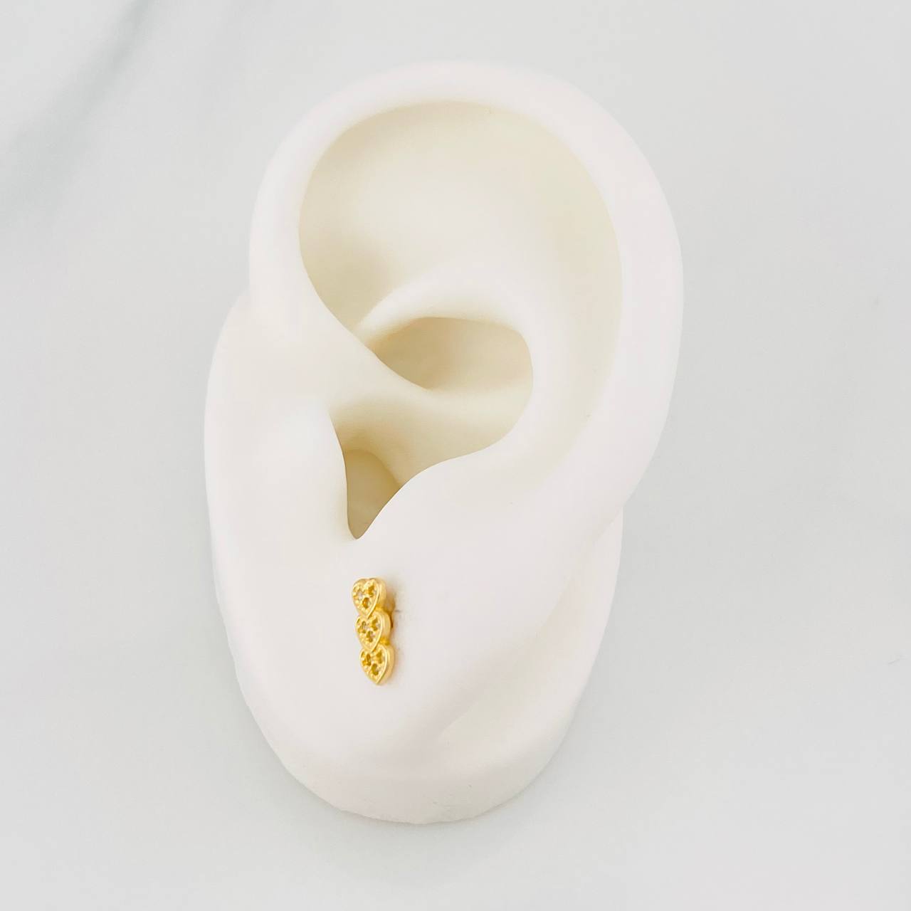 Topos Corazones 0.8g / 8mm Oro Amarillo 18K