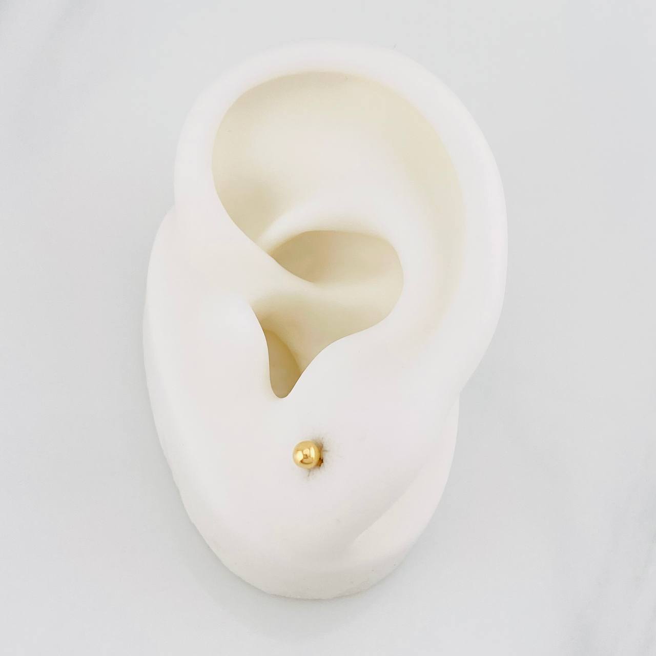 Topos Bola Lisa 0.45g / 3mm Oro Amarillo 18K