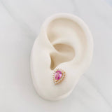 Topos Halo Lagrima 2.4g / 7.6mm Oro Amarillo 18K