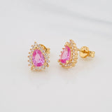 Topos Halo Lagrima 2.4g / 7.6mm Oro Amarillo 18K