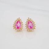 Topos Lagrima 2.1g / 7.4mm Oro Amarillo 18K