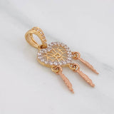 Dije Corazon Atrapa Sueños 1.6g / 3cm Tres Oros 18K