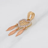 Dije Corazon Atrapa Sueños 1.6g / 3cm Tres Oros 18K