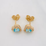 Topos Corazon Tupido 1.5g / 6.5mm Oro Amarillo 18K