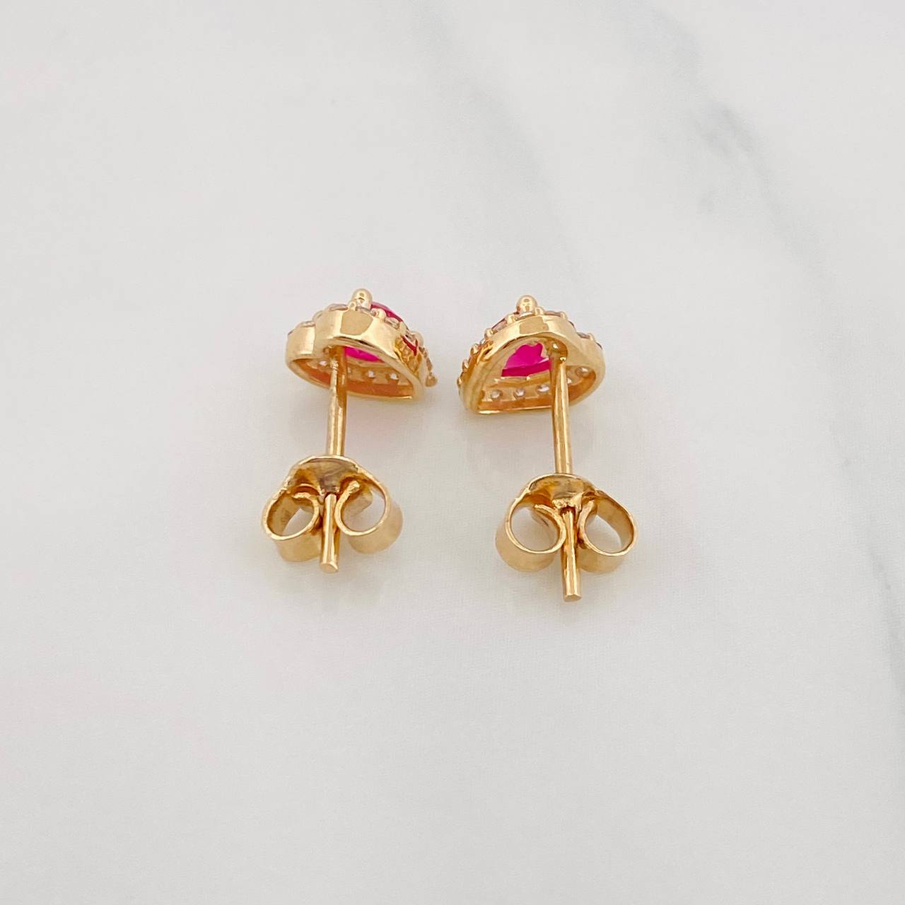 Topos Corazon Tupido 1.55g / 6.4mm Oro Amarillo 18K