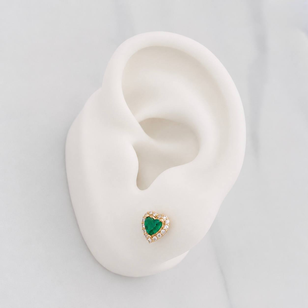 Topos Corazon Tupido 1.45g / 6.4mm Oro Amarillo 18K