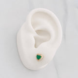 Topos Corazon Tupido 1.45g / 6.4mm Oro Amarillo 18K