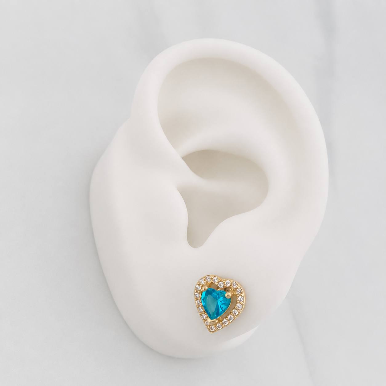 Topos Corazon 2.45g / 9.2mm Oro Amarillo 18K