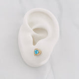Topos Corazon Tupido 1.5g / 6.5mm Oro Amarillo 18K