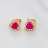Topos Corazon Tupido 1.55g / 6.4mm Oro Amarillo 18K