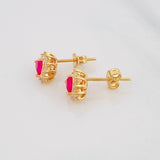 Topos Corazon Tupido 2.1g / 6.5mm Oro Amarillo 18K