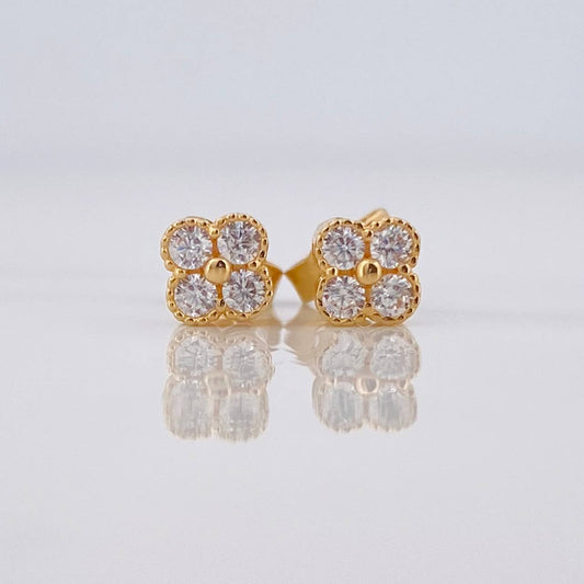 Topos Flor 1.3g / 4.85mm Oro Amarillo 18K