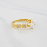 Anillo Solitario Churumbela Flores 2.55g / T5 3/4 Oro Amarillo 18K
