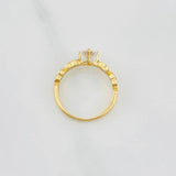 Anillo Solitario Churumbela Flores 2.55g / T5 3/4 Oro Amarillo 18K
