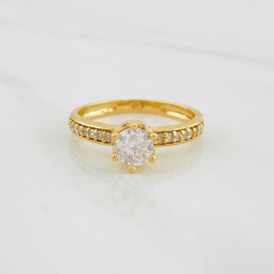 Anillo Solitario Churumbela 2.7g / T6 1/4 Oro Amarillo 18K