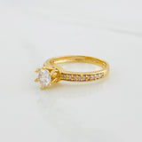 Anillo Solitario Churumbela 2.7g / T6 1/4 Oro Amarillo 18K