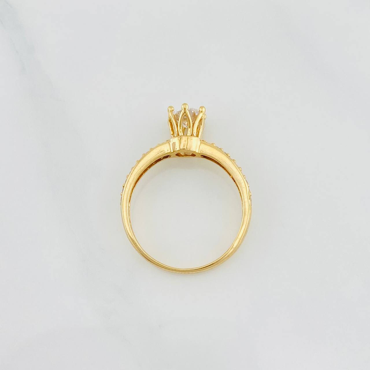 Anillo Solitario Churumbela 2.8g / T6 1/2 Oro Amarillo 18K