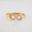Anillo Infinito 1.6g / T5 1/4 Dos Oros Blanco Rosa 18K
