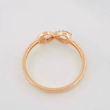 Anillo Infinito 1.6g / T5 1/4 Dos Oros Blanco Rosa 18K