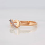 Anillo Infinito 1.6g / T5 1/4 Dos Oros Blanco Rosa 18K