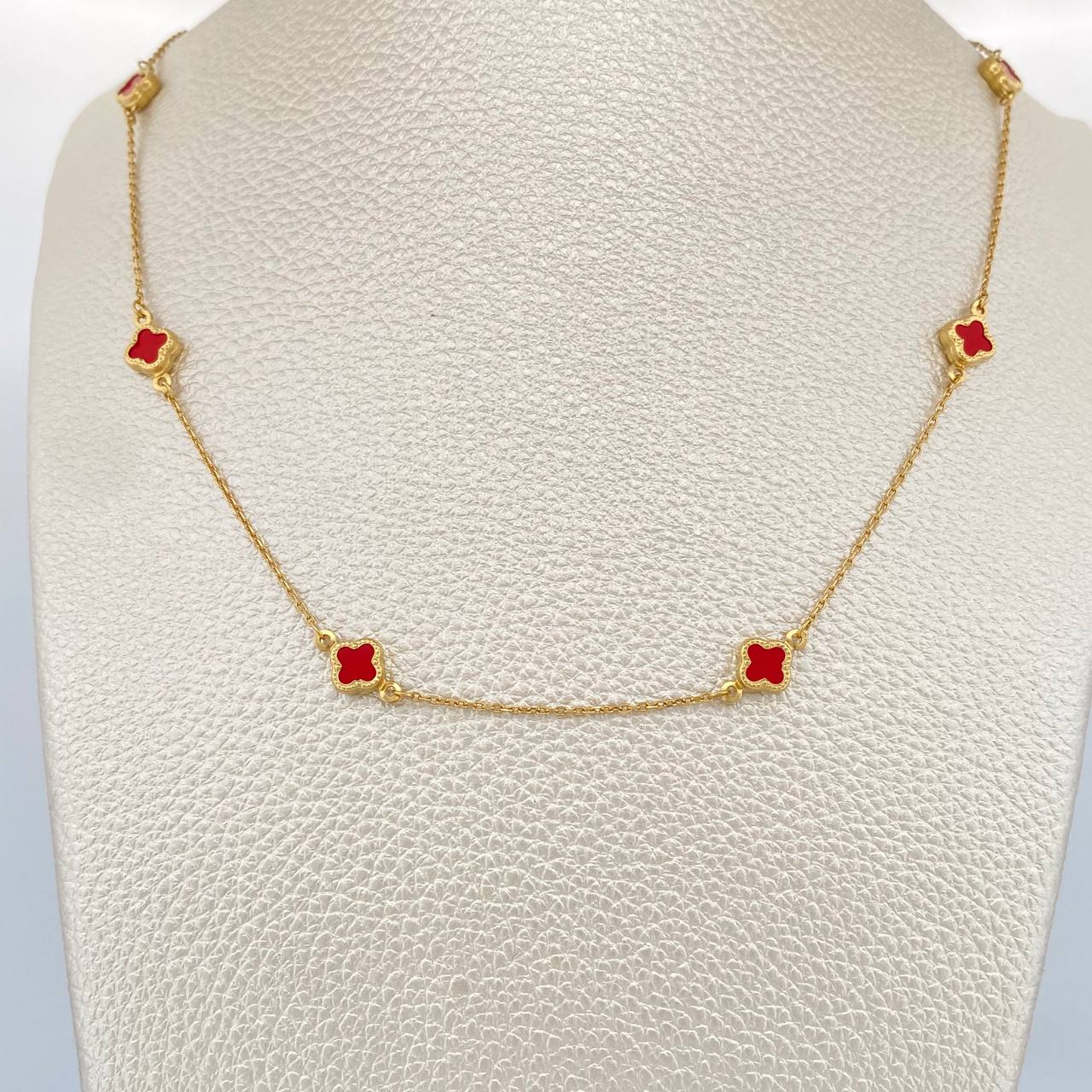 Cadena Trebol Aro Seguido 4.2gr / 45.6cm / 1.3mm Oro Amarillo +4 18K +