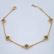Pulso Trebol Aro Seguido 3.25gr / 18.8cm / 1mm Oro Amarillo +4 18K +