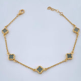 Pulso Trebol Aro Seguido 3.25gr / 18.8cm / 1mm Oro Amarillo +4 18K +