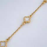 Pulso Trebol Aro Serguido 3.35gr / 18.4cm / 1mm Oro Amarillo +4 18K +