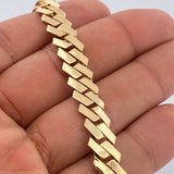 Pulso Cubano 19.25gr / 20cm / 8mm Oro Amarillo 18K +