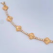 Pulso Tennis Trebol 14.8gr / 17.2cm / 3mm Oro Amarillo 18K +
