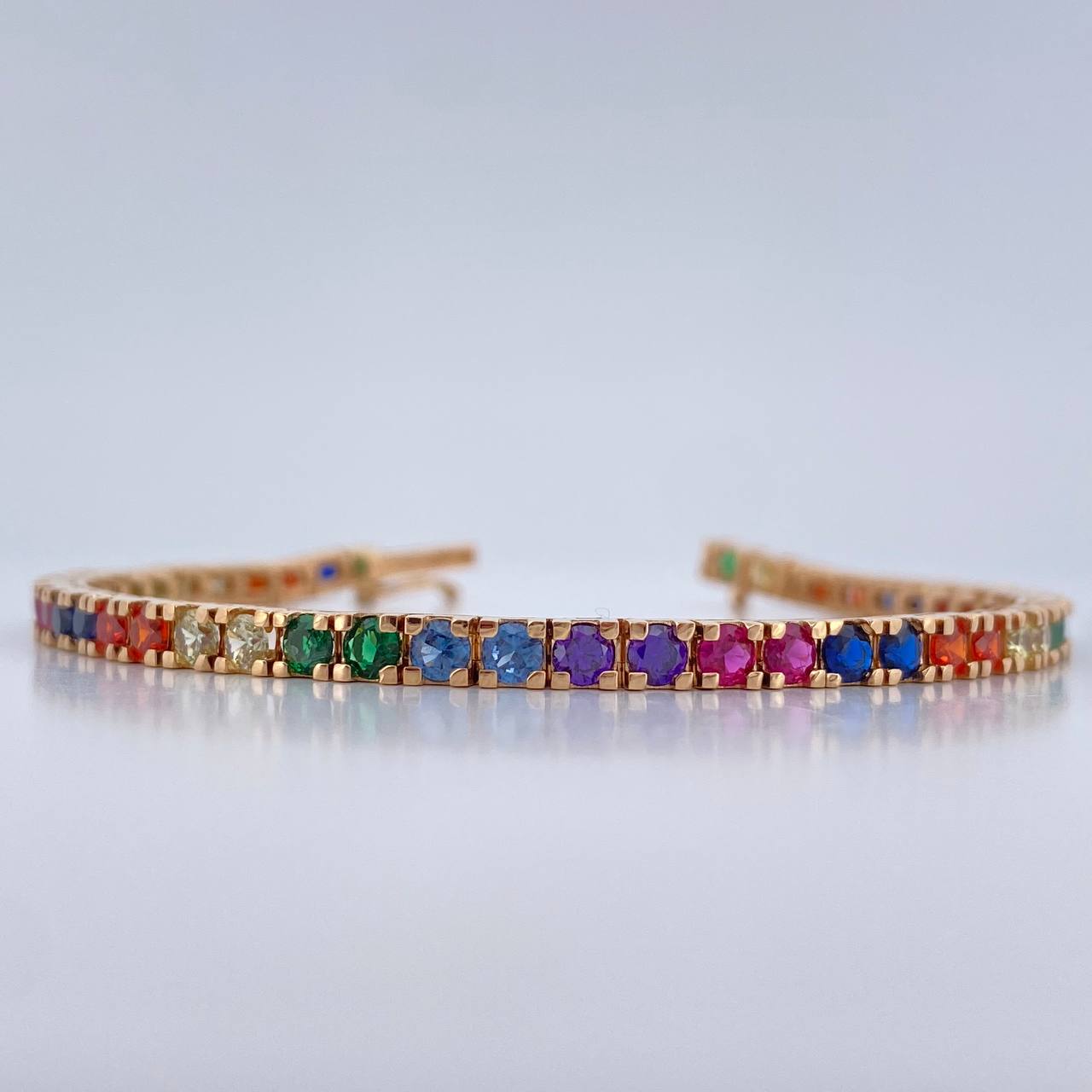 Pulso Tennis 13.9gr / 17cm / 3mm Oro Amarillo 18K +