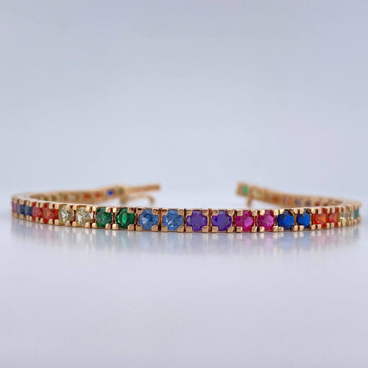 Pulso Tennis 13.9gr / 17cm / 3mm Oro Amarillo 18K +