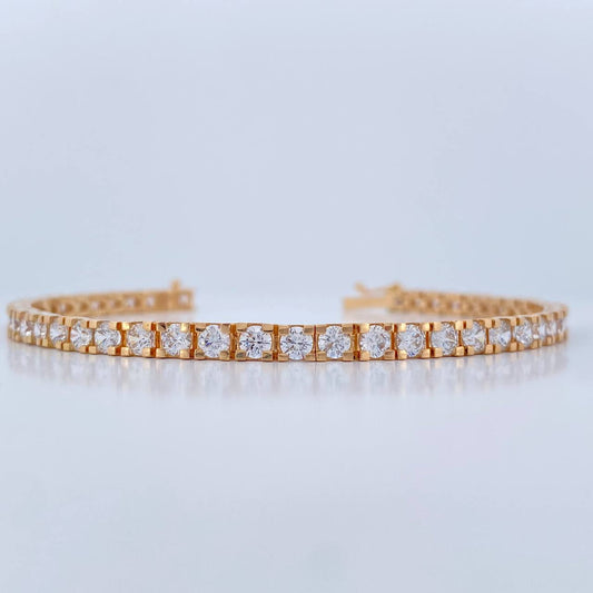 Pulso Tennis 18.95gr / 20cm / 4mm Oro Amarillo 18K +