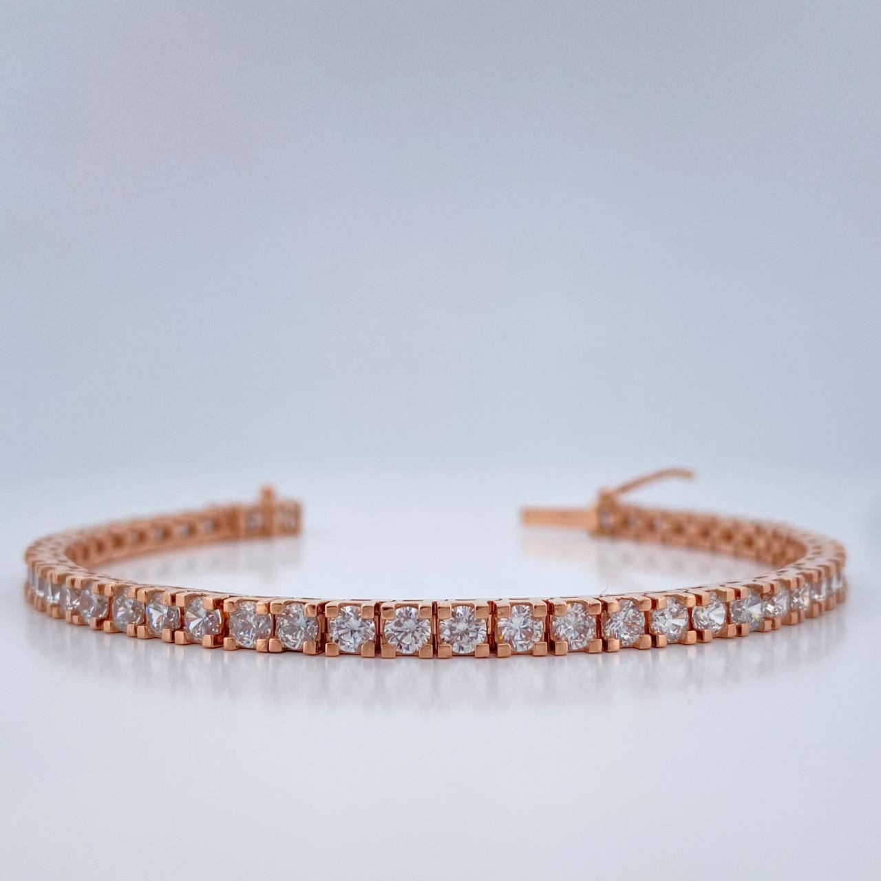 Pulso Tennis 12.65gr / 16.5cm / 3mm Oro Rosa 18K %